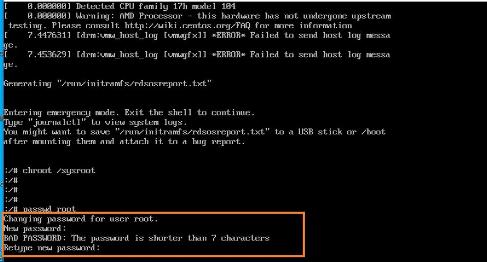 change root user password-issabel-7